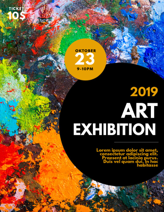 art exhibition flyer template PosterMyWall