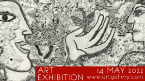 Hvid Art Exhibition Digitalt display Template