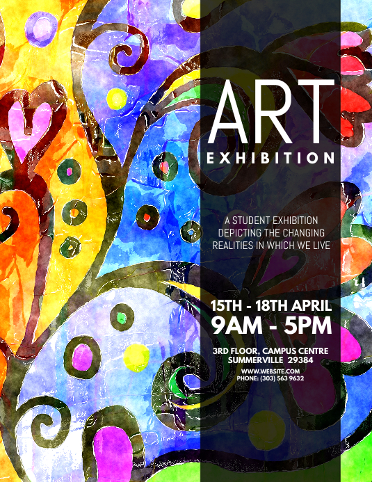 Copy of Art Exhibition Flyer PosterMyWall
