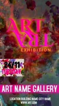 Art exhibition posters Templates Instagram Reel