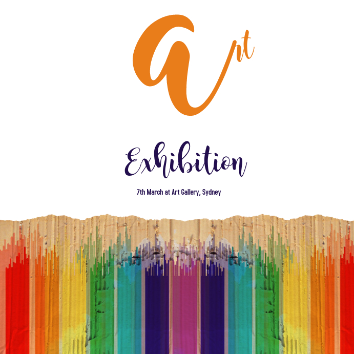 art exhibition template Instagram-opslag