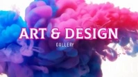 art gallery  colorful design  gallery intro YouTube Thumbnail template