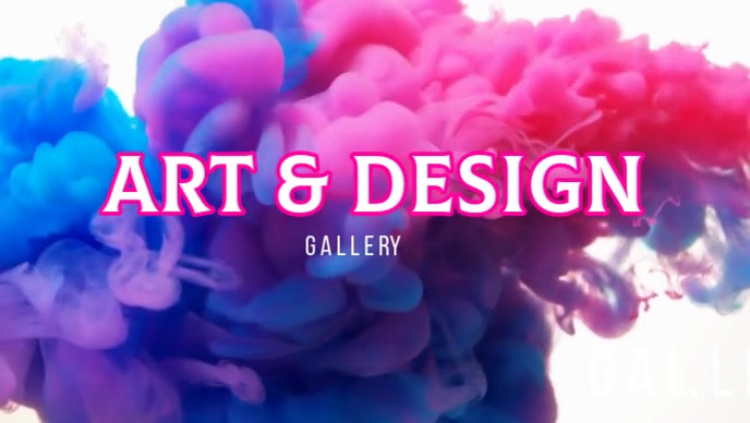art gallery  colorful design  gallery intro YouTube Thumbnail template