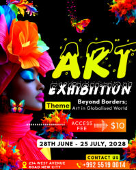 Noir Art Exhibition Instagram Portrait Template