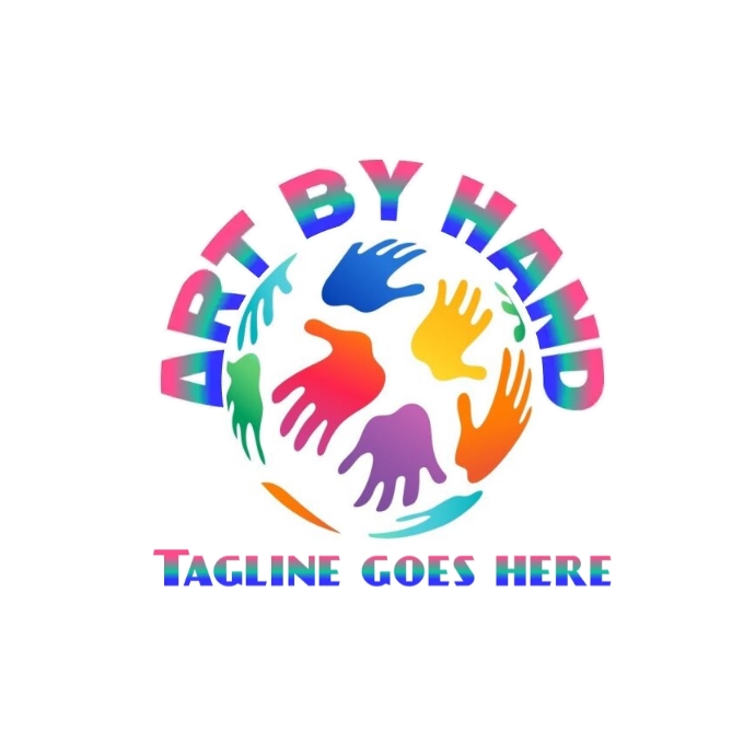 Art logo,colorful art logo,creative art,hand template