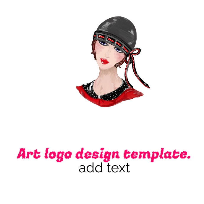 Art Logo flyer design template.