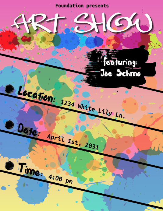 Art Show Flyer Template PosterMyWall