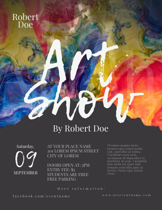 Copy of Art Show Flyer Template PosterMyWall