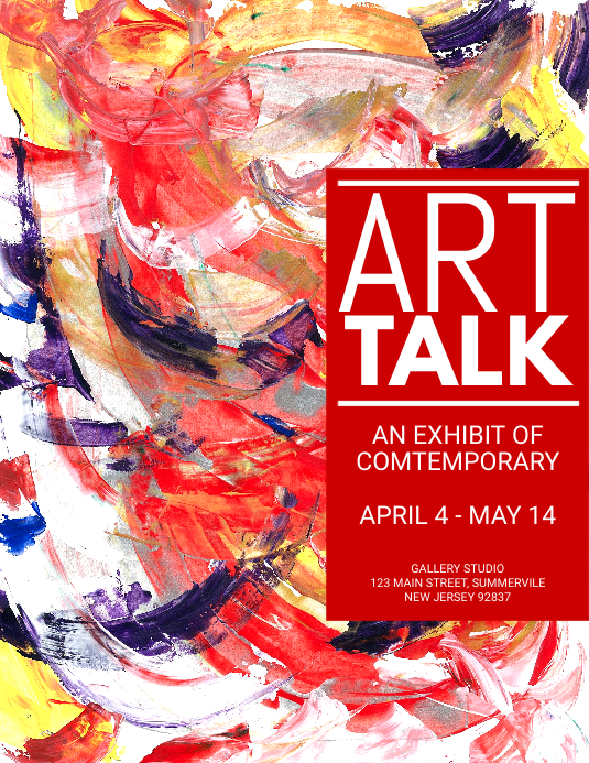 Artist Talk Examples Art Talk Exhibition Flyer Template | PosterMyWall