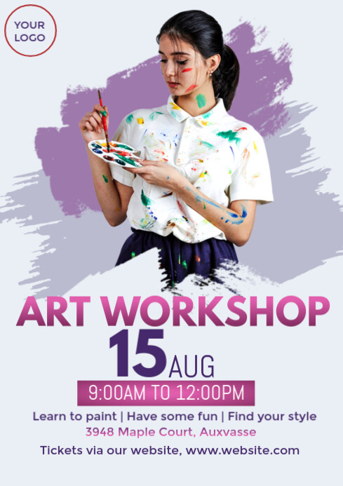 Art workshop A4 template