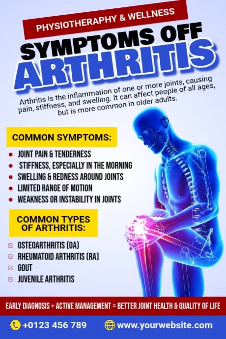 Arthritis Ads Poster template