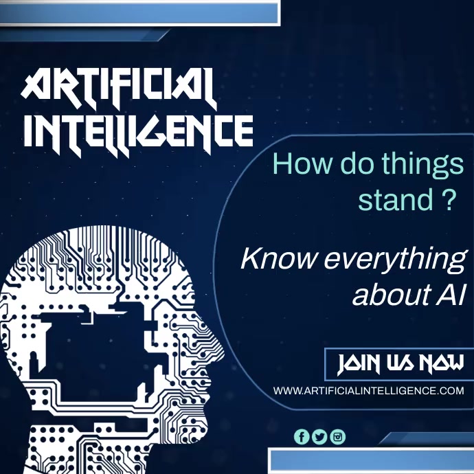 Artificial intelligence, Chat GPT Post Instagram template