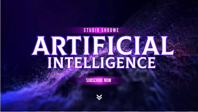 artificial intelligence  AI technology YouTube 缩略图 template
