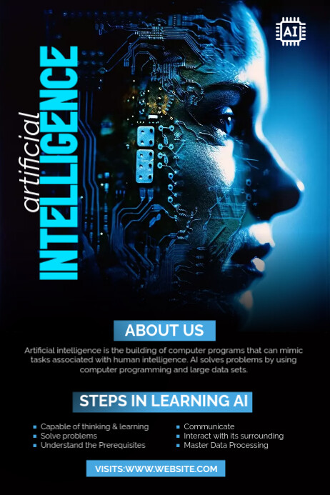 Artificial Intelligence Banner Template | PosterMyWall