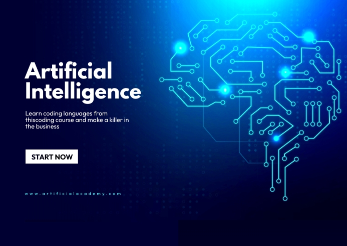 Copy of Artificial Intelligence cover post design | PosterMyWall