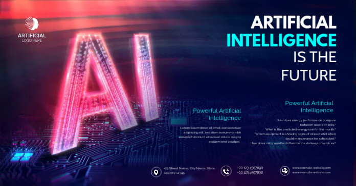 artificial intelligence Facebook Shared Image template