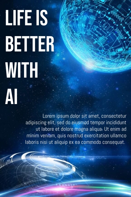 Artificial intelligence Плакат template