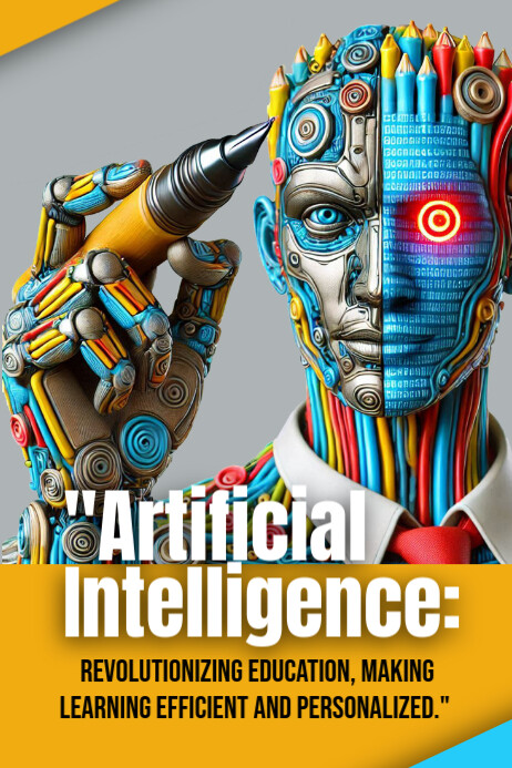 Artificial intelligence Poster template
