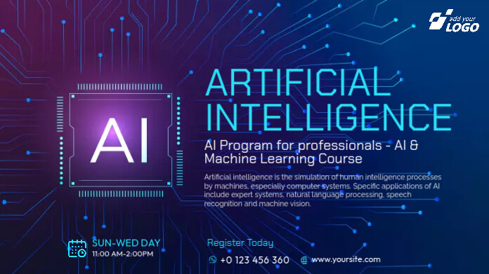 Artificial Intelligence Twitter Post template