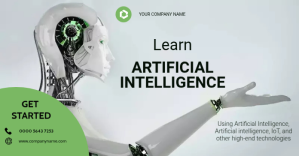 Artificial intelligence Facebook-annonce template