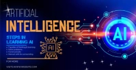 Artificial Intelligence Facebook Event Cover Facebook-Veranstaltungscover template