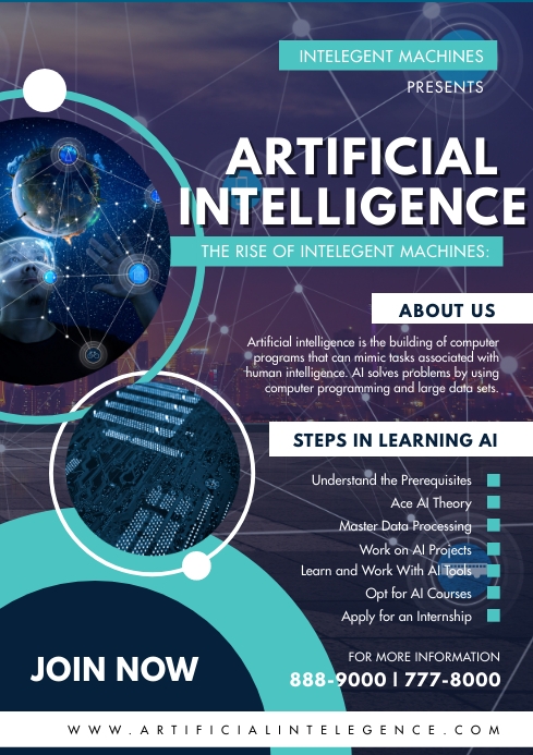 Artificial Intelligence Flyer Template | PosterMyWall