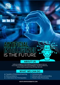 Artificial Intelligence Flyer A3 template