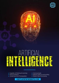 Artificial Intelligence Flyer A1 template