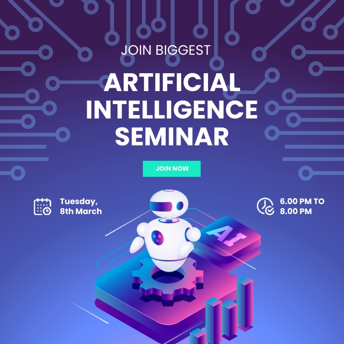 Artificial Intelligence Flyer Instagram Post template