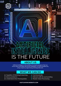 Artificial Intelligence Flyer A2 template