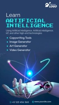 Artificial Intelligence Learning Course Instagram Story template