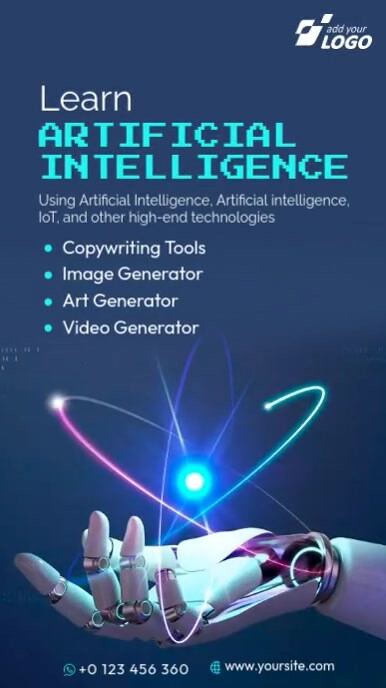 Artificial Intelligence Learning Course Templat | PosterMyWall