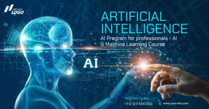 Biru Artificial Intelligence Course Imagem partilhada do Facebook Template