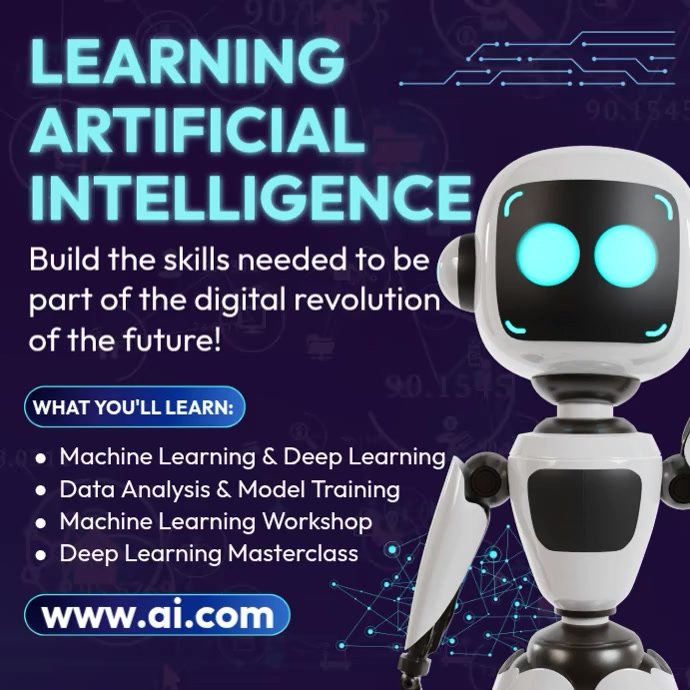 Plantilla de Artificial Intelligence Learning | PosterMyWall