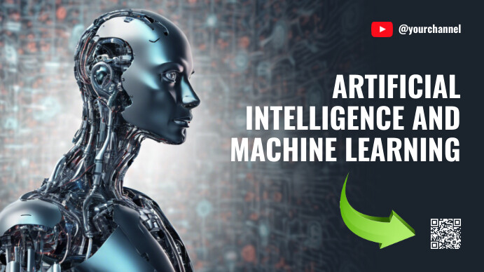Artificial Intelligence Machine Learning Yout YouTube Thumbnail template