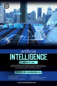 Artificial Intelligence Pinterest Graphic template