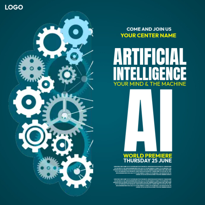 Artificial intelligence poster Template | PosterMyWall