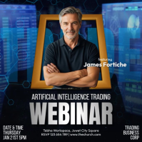 Artificial Intelligence Trading Webinar Instagram Post template