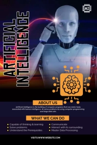 Artificial Intelligence Tumblr Graphic template