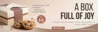White Cookie Gift Box Twitter-Kopfzeile Template