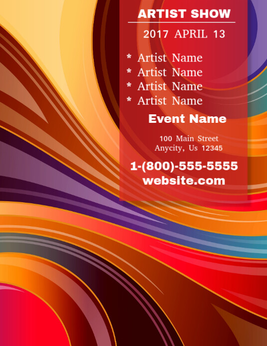 Artist Show Template | PosterMyWall