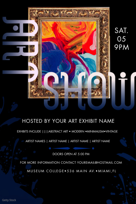 Artist Showcase Art Event Poster Template | PosterMyWall