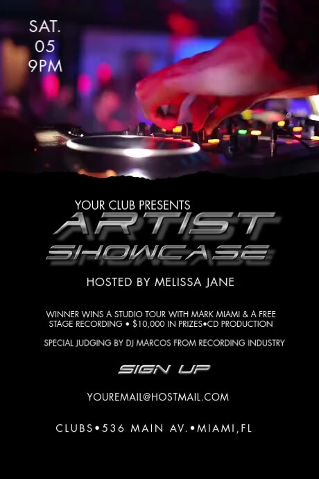 Copy of Artist Showcase Event Poster Video Template | PosterMyWall