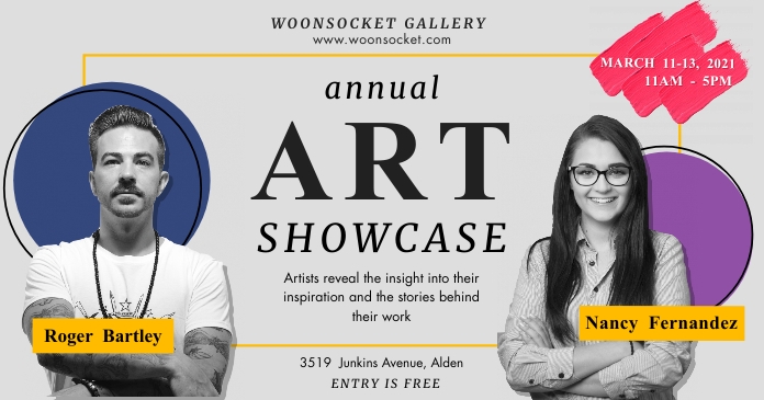 Artist Showcase Live Session Invite Facebook 共享图片 template