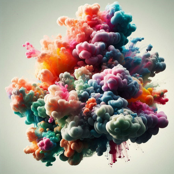 Artistic Background Splash Template Instagram Post