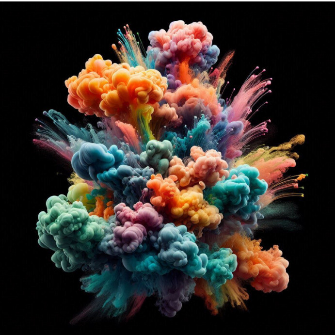 Artistic Background Splash Template Instagram Post
