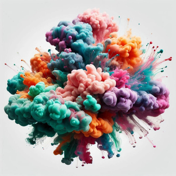 Artistic Background Splash Template Instagram Post