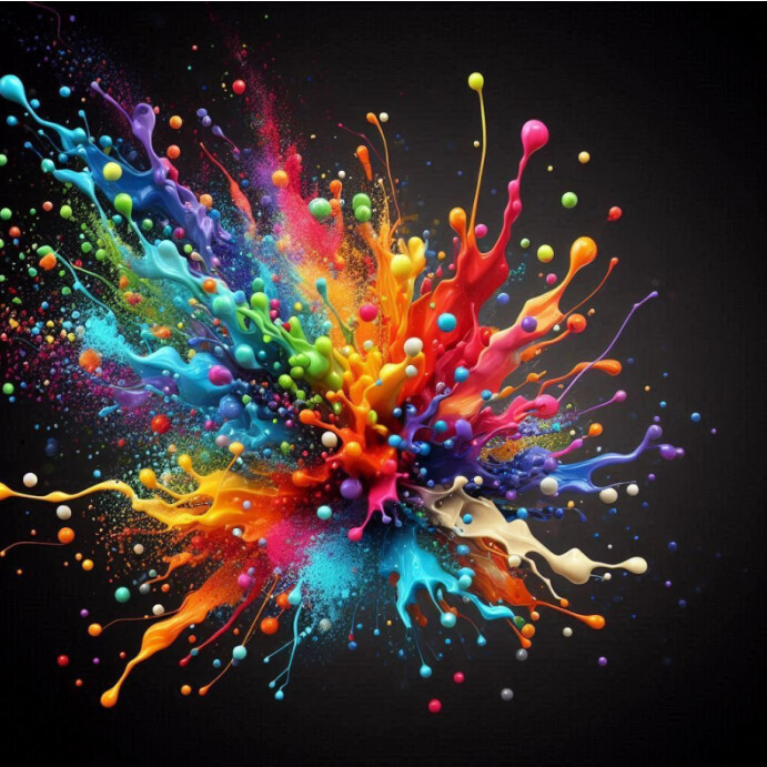 Artistic Background Splash Template Message Instagram