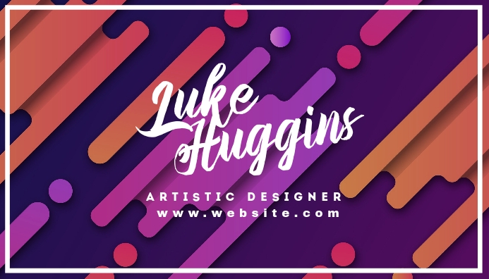 Artistic business card Ikhadi Lebhizinisi template