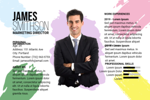 Artistic CV Template Etiket